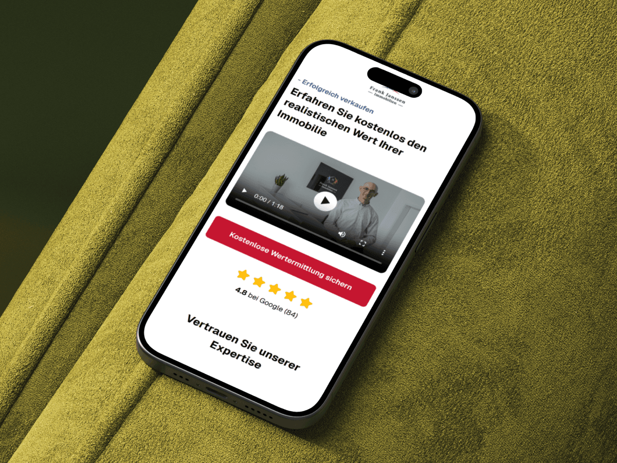 Smartphone with a Landing Page